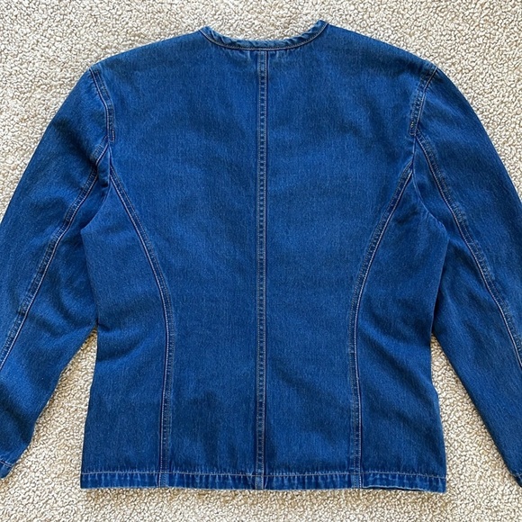 Vintage LIZWEAR Soft Denim Jacket with Gold Buttons Size Medium - Picture 14 of 15